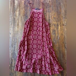 Brandy Melville Burgundy Patterned Dress